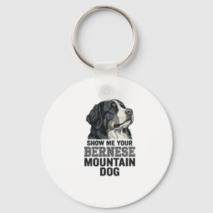 Berner Sennenhund Vintage Gravur Shirt Design Schlüsselanhänger