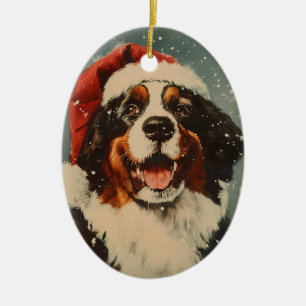 Berner Sennenhund Weihnachten  Keramik Ornament