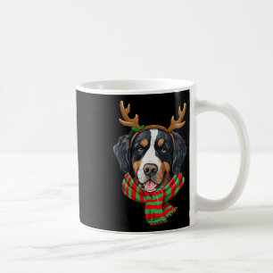 Berner Sennenhund Weihnachten Rentier Santa Hut Kaffeetasse