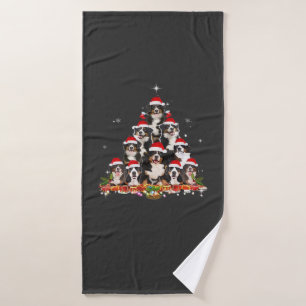 Berner Sennenhund Weihnachtsbaum Hund Santa Xmas S Badehandtuch