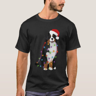 Berner Sennenhund Weihnachtsbeleuchtung Xmas Hund T-Shirt