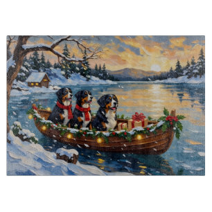 Berner Sennenhund Weihnachtsboot Urlaub Schneidebrett