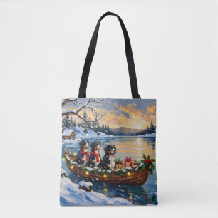 Berner Sennenhund Weihnachtsboot Urlaub Tasche