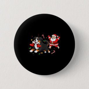 Berner Sennenhund Weihnachtsmann Stiefel Weihnacht Button