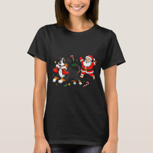 Berner Sennenhund Weihnachtsmann Stiefel Weihnacht T-Shirt