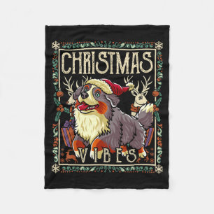 Berner Sennenhund Weihnachtsstimmung Hund Santa Cl Fleecedecke
