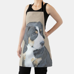 Berner Sennenhund-Welpenmalerei - Originalkunst Schürze