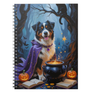 Berner Sennenhund - Whimsical Halloween-Malerei Notizblock