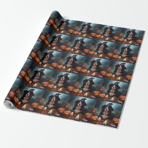 Berner Sennenhunde-Kürbisse Halloween Gruselig Geschenkpapier