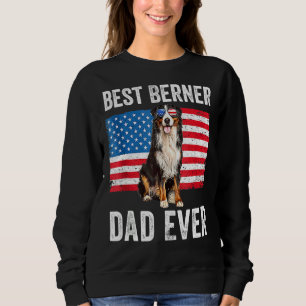 Berner Vater American Flag Dog Eigentümer Bernese  Sweatshirt