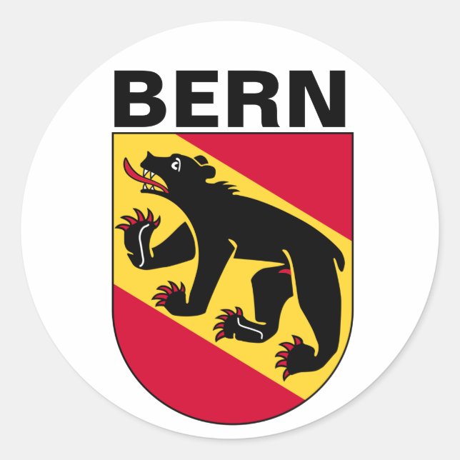 Berner Wappen, SCHWEIZ Runder Aufkleber (Vorderseite)