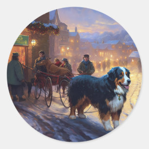 Berner Weihnachtsfestzeit Runder Aufkleber