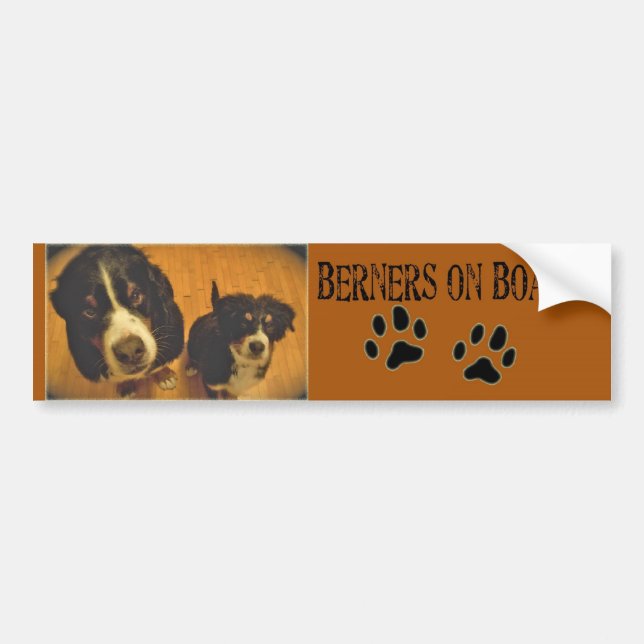 Berners an Bord! Autoaufkleber (Vorne)