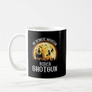 Bernese Dog Rides Shotgun, Halloween Spooky Dog Kaffeetasse