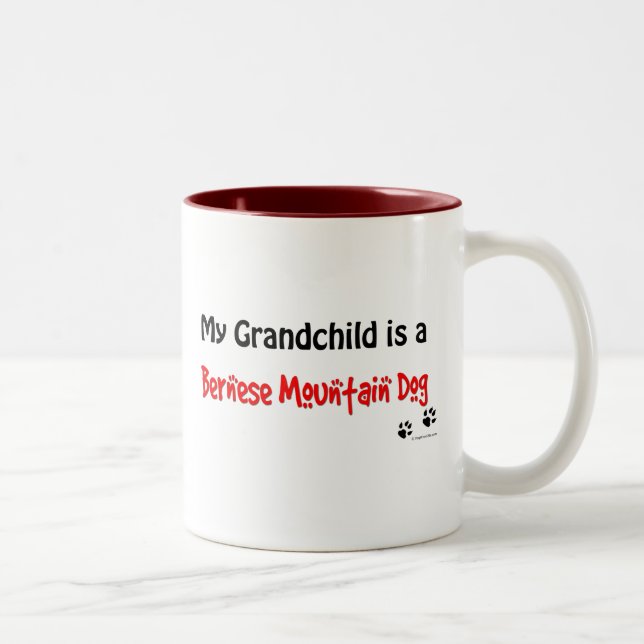 Bernese Enkelkind Zweifarbige Tasse (Rechts)
