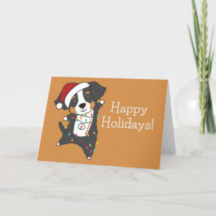 Bernese Frory Christmas Happy Christmas Hunde Feiertagskarte