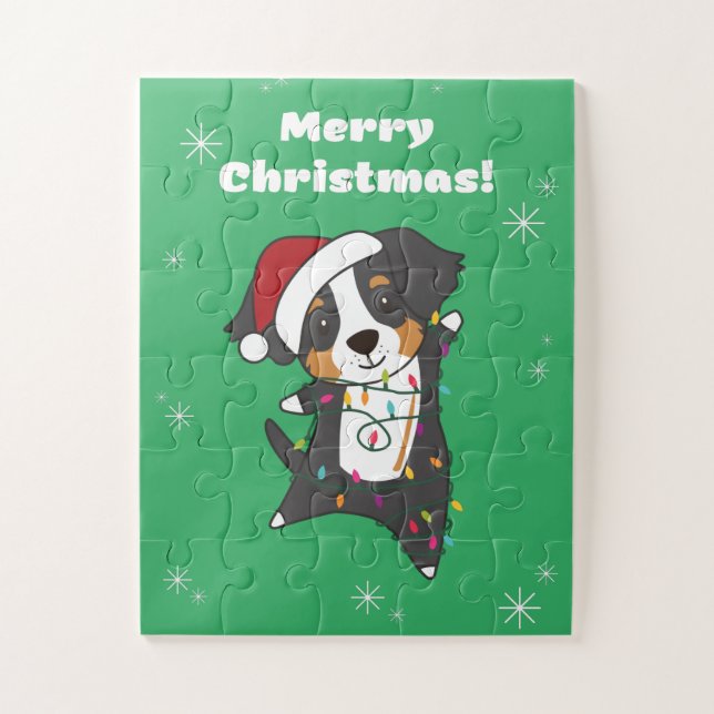 Bernese Frory Christmas Happy Christmas Hunde Jigs (Vertikal)