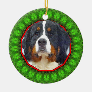 Bernese Gebirgshund glückliches Howliday Keramikornament