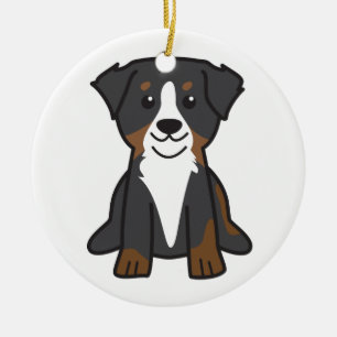Bernese GebirgshundeCartoon Keramik Ornament