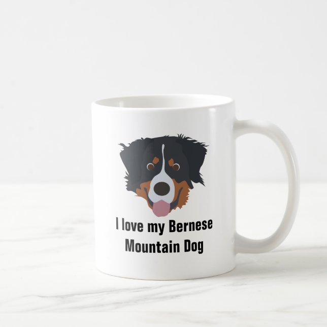 Bernese Gebirgshundekaffee-Tasse - Bernese Hund Kaffeetasse (Rechts)