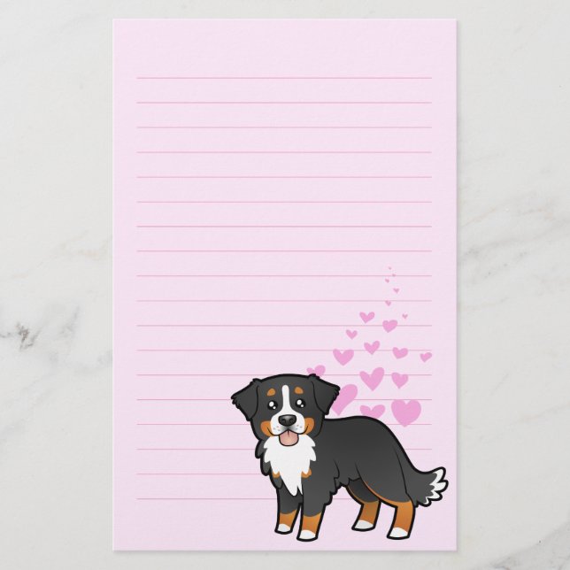 Bernese GebirgshundeLiebe Briefpapier (Vorderseite)