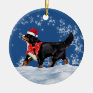 Bernese Gebirgshundesankt-Weihnachtsverzierung Keramik Ornament
