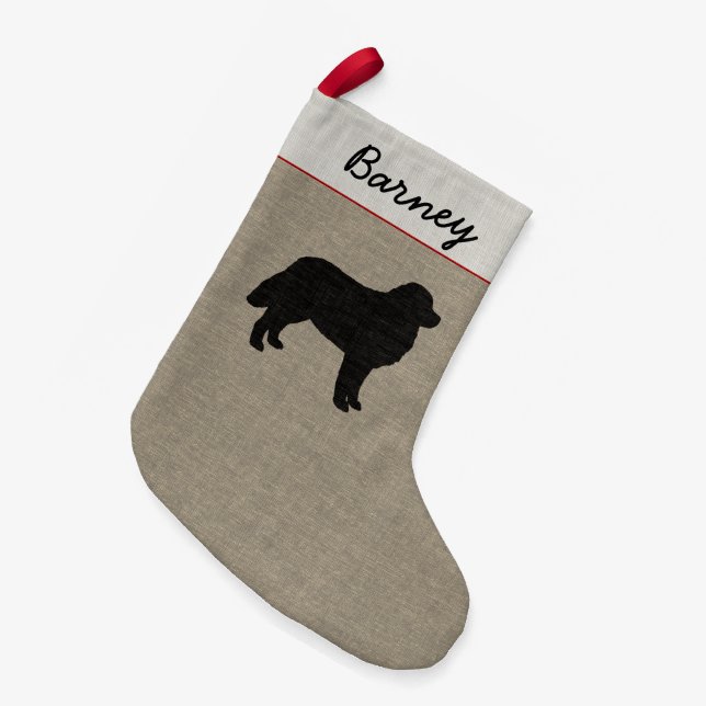 Bernese GebirgshundeSilhouette Berner Gewohnheit Kleiner Weihnachtsstrumpf (Vorderansicht (hängend))