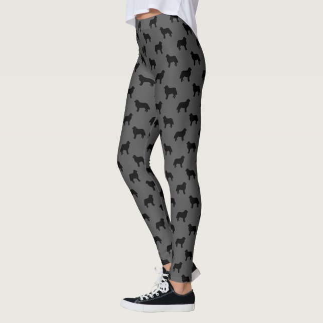 Bernese GebirgshundeSilhouette-Muster Leggings (Links)