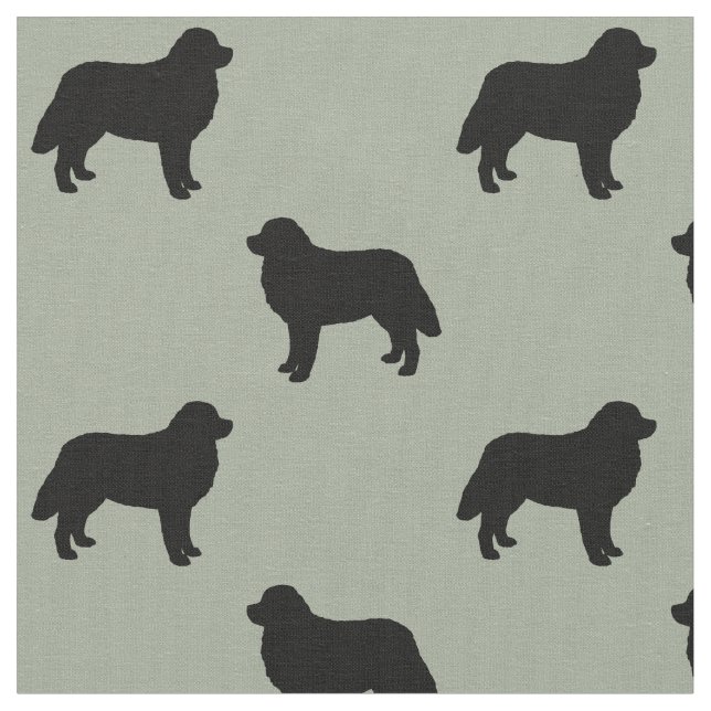 Bernese GebirgshundeSilhouette-Muster Stoff (Nahaufnahme)