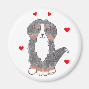 Bernese GebirgshundeValentinsgruß-Ohren Magnet