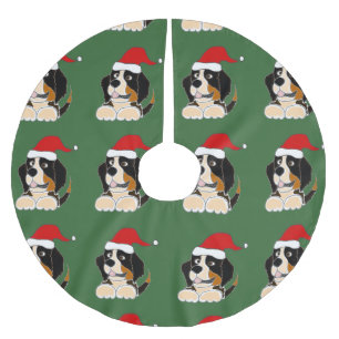 Bernese Gebirgshundeweihnachtsbaum-Rock Polyester Weihnachtsbaumdecke