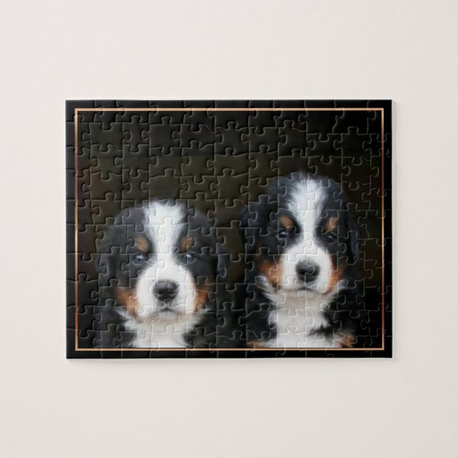 Bernese Gebirgshundewelpenpuzzlespiel (Horizontal)