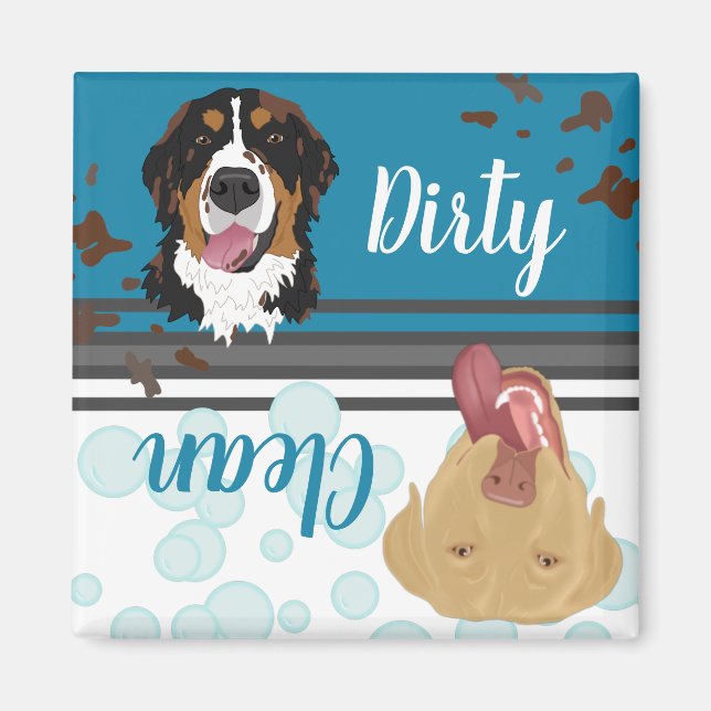 Bernese/Labrador- Geschirrspülmaschine/ Saubere Hu Magnet (Vorne)