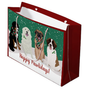 Bernese Leonberger Große Pyrenäen Weihnachten Große Geschenktüte