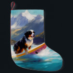 Bernese Mountain Beach Surf Malerei Kleiner Weihnachtsstrumpf<br><div class="desc">Tauchen Sie ein in die spielerische Welt des Kaninchen-Abenteuers mit diesem faszinierenden Bild. Ein gepflegter Hund geht zu den Wellen und reitet geschickt auf einem sonnengeküssten Strand. Das lebendige Kunstwerk vereint wunderbar das Wesentliche der Erregung am Strand, während der Hund furchtlos auf den Wellen reitet und den Geist von Spaß...</div>