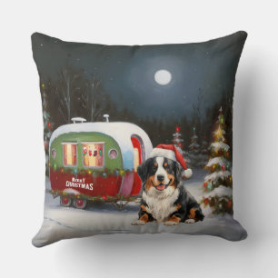 Bernese Mountain Caravan Weihnachtsabenteuer Kissen