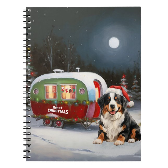Bernese Mountain Caravan Weihnachtsabenteuer Notizblock (Vorderseite)