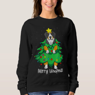 Bernese Mountain Christmas Tree D-Og M-Om Vater Sweatshirt