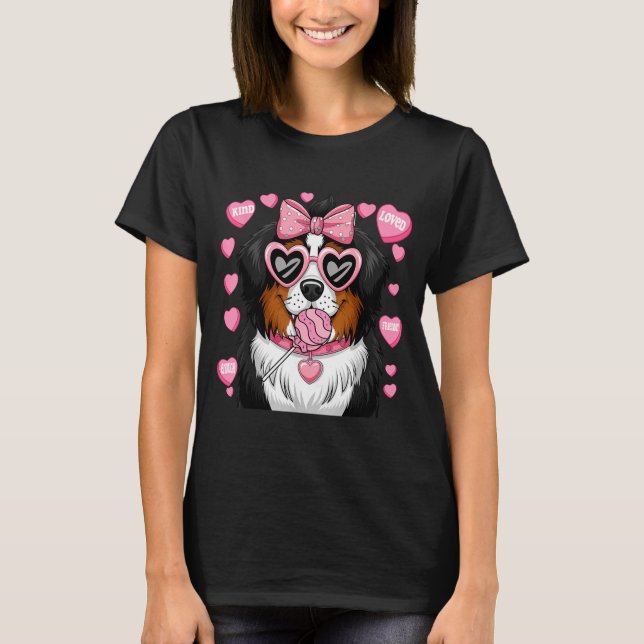Bernese Mountain Coquette Dog Pet Lover Owner  T-Shirt (Vorderseite)