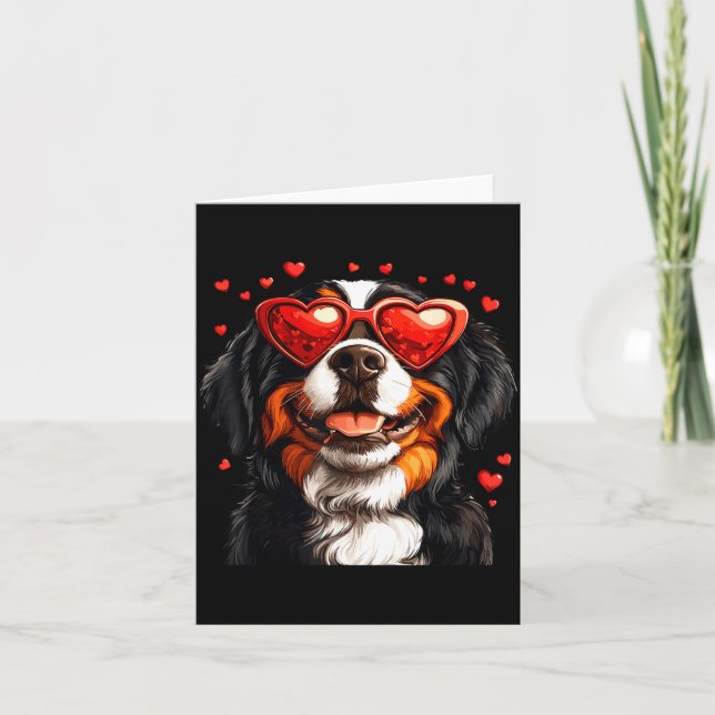 Bernese Mountain Cute Berner Dog Lover Valentines  Karte (Vorderseite)