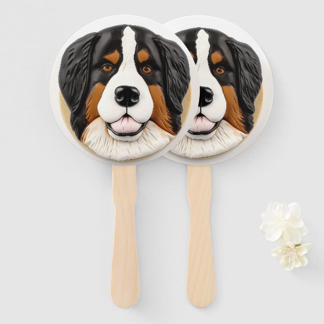 Bernese Mountain Dog 3D Inspiriert Fächer (Vorne und Hinten)