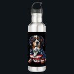 Bernese Mountain Dog 4th of July American Flag Edelstahlflasche<br><div class="desc">Bernese Mountain Dog 4th of July American Flag</div>