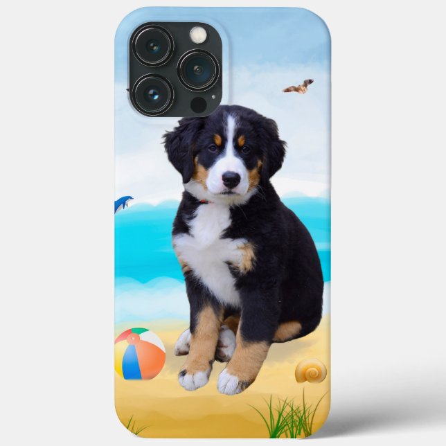 Bernese Mountain Dog am Strand Case-Mate iPhone Hülle (Rückseite)