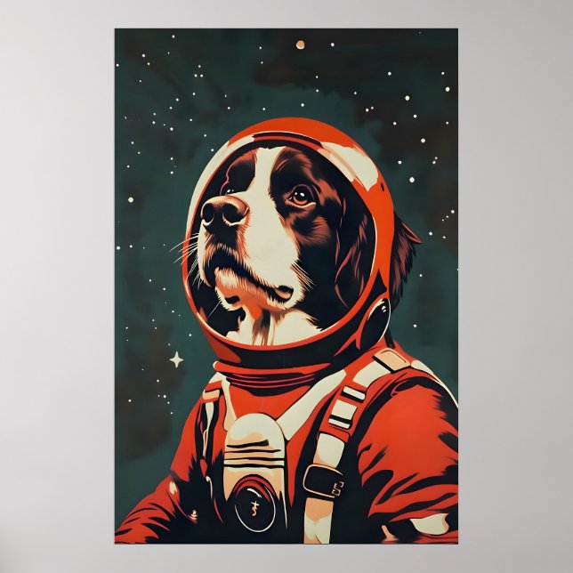 Bernese Mountain Dog Astronaut Poster, Bernese Poster (Vorne)
