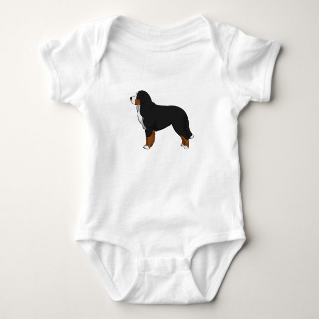 Bernese Mountain Dog Baby Strampler (Vorderseite)