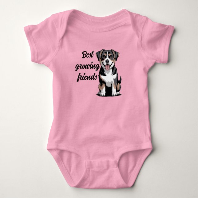 bernese mountain dog  baby strampler (Vorderseite)