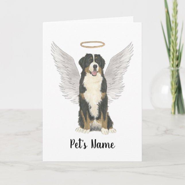 Bernese Mountain Dog Beileid Memorial Karte (Vorderseite)
