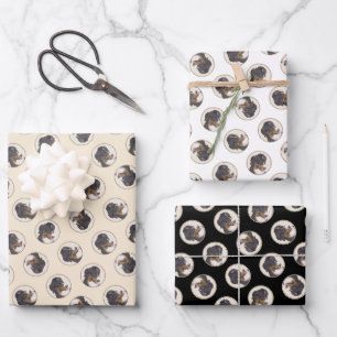 Bernese Mountain Dog Berner Malerei Niedlicher Hau Geschenkpapier Set