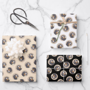 Bernese Mountain Dog Berner Malerei Niedlicher Hau Geschenkpapier Set