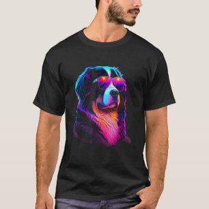 Bernese Mountain Dog Besitzer Vaporwave Notorious  T-Shirt